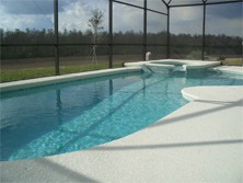 South west facing pool/spa